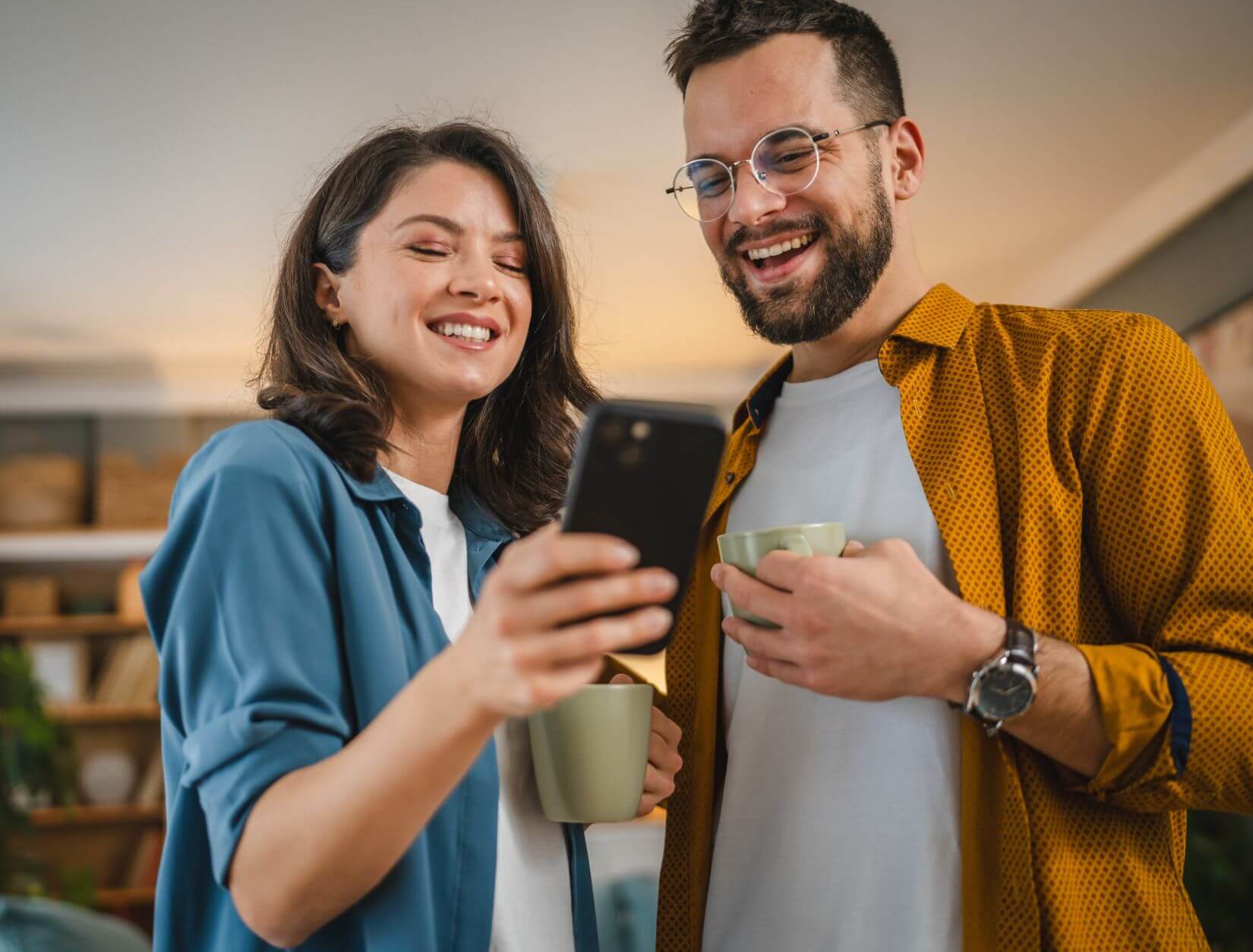 Woman using the creation app